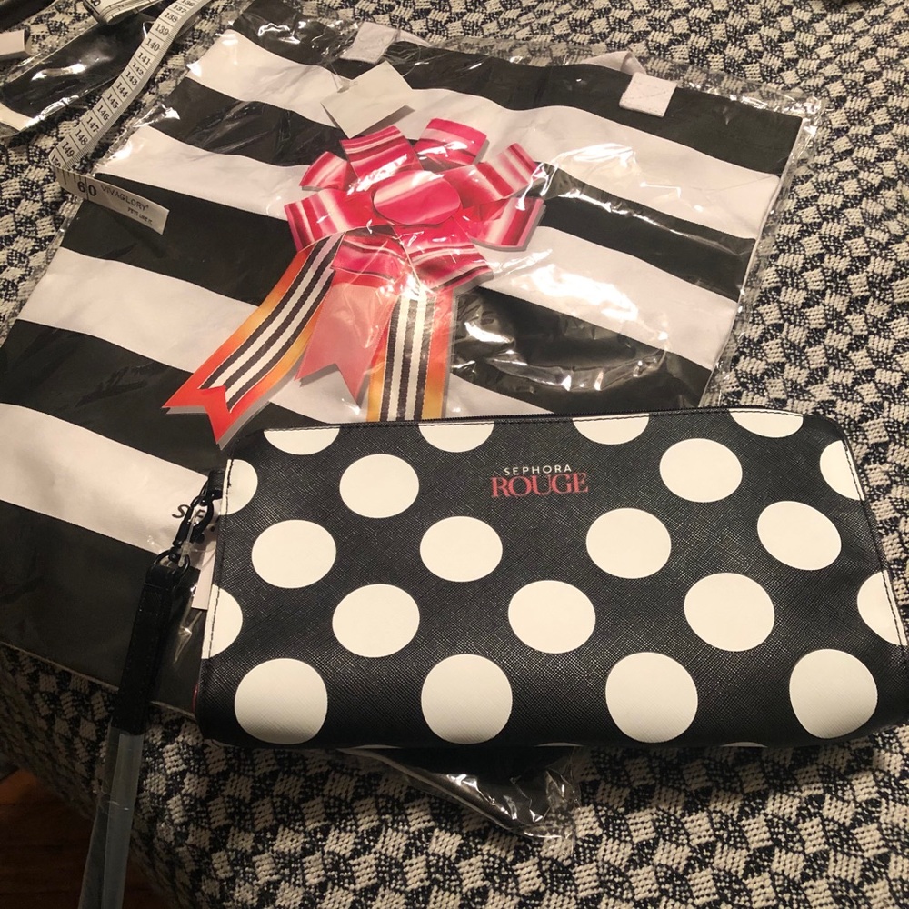Sephora tote and clutch